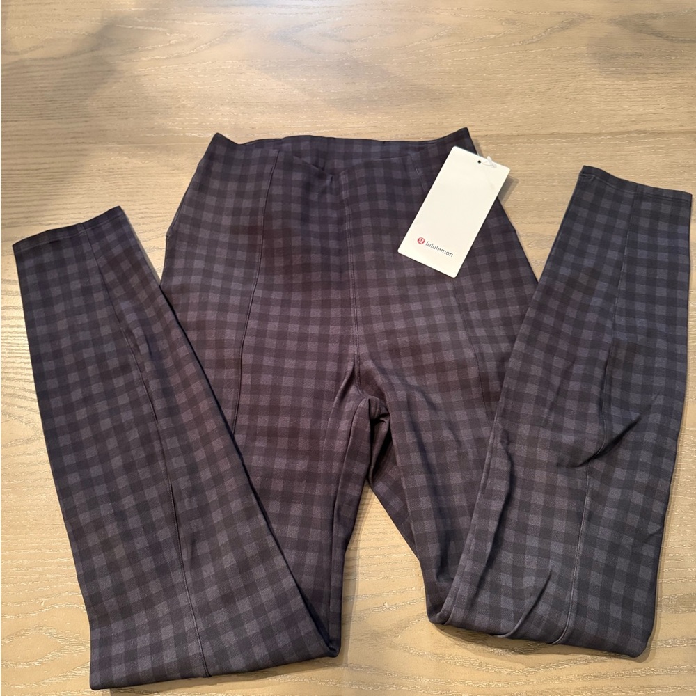 lululemon athletica Plaid High-Rise Pant Leggings in Navy and Charcoal